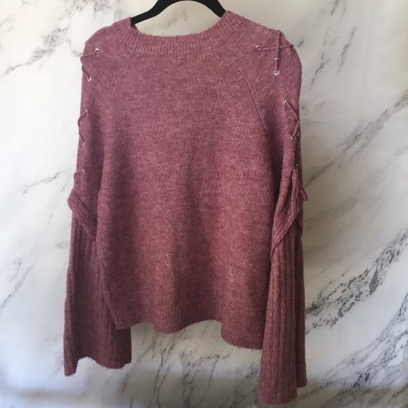 BP Nordstrom bell sleeve lace-up sweater Small - Picture 7 of 8
